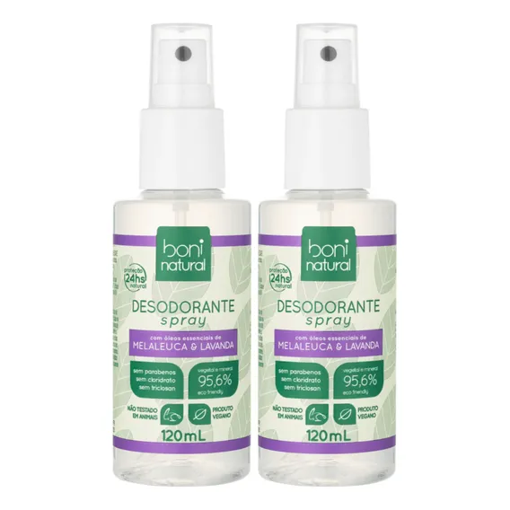 Kit 2 Desodorante Vegano Natural Melaleuca E Lavanda 120ml Foto 1
