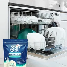 Kit 2 Detergente Em Pó Máquina Lavar Louça 1kg Sabão Secante Foto mini 4