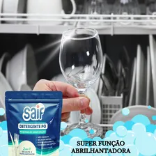 Kit 2 Detergente Em Pó Máquina Lavar Louça 1kg Sabão Secante Foto mini 3