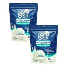 Kit 2 Detergente Em Pó Máquina Lavar Louça 1kg Sabão Secante Foto mini 1