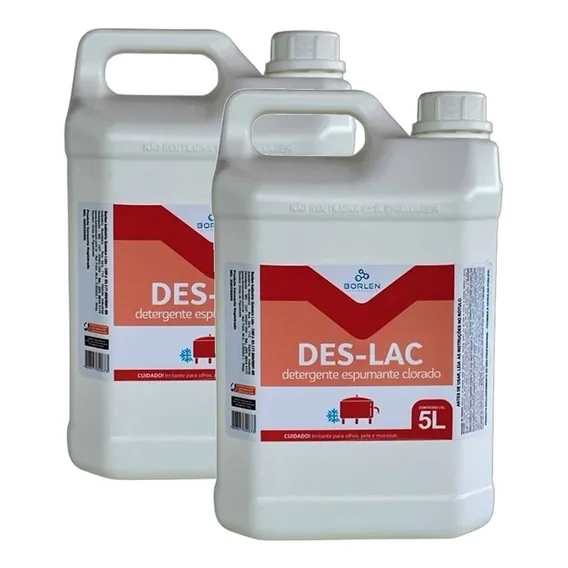 Kit 2 Detergente Espumante Clorado Deslac Concentrado 5l Foto 1