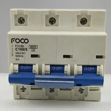 Kit 2 Disjuntor Tripolar Din Trifásico Curva C 100a Foco Foto mini 2