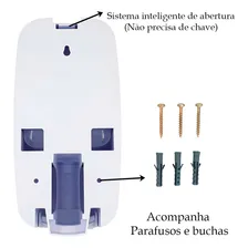 Kit 2 Dispenser Porta Sabonete Sabão Líquido + 1 Toalheiro Cor Branco Foto mini 4