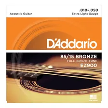 Kit 2 Encordoamento Daddario Violão Aco 010 Ez900 + Ej15 Pb Foto mini 3