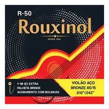 Kit 2 Encordoamento Violão Aço R50 Rouxinol .010 Foto mini 2
