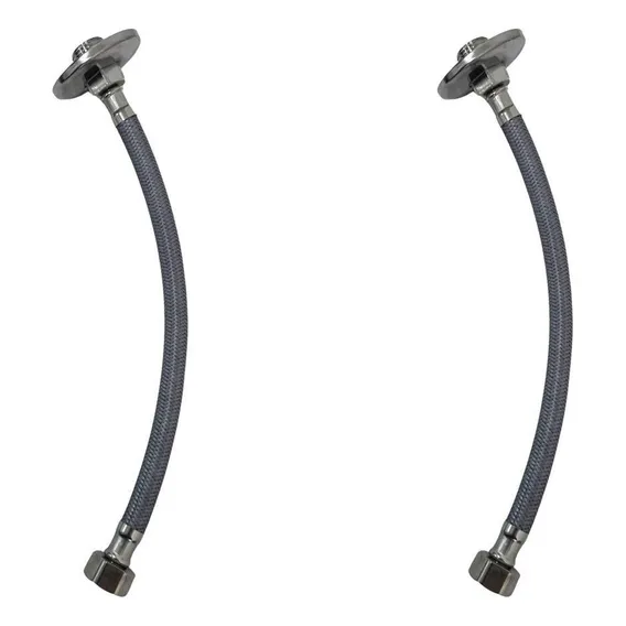 Kit 2 Engate Mangueira FlexĂvel Trançado 30cm Alta PressĂŁo Foto 1