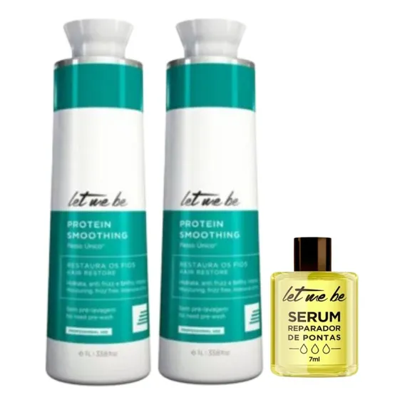 Kit 2 Escova Progressiva Let Me Be Protein Smoothing 1l Foto 1