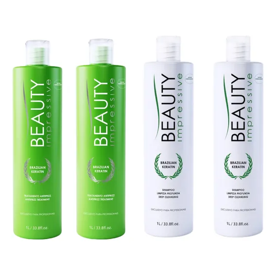 Kit 2 Escovas Progressivas Brazilian Keratin 1l - Beauty Foto 1
