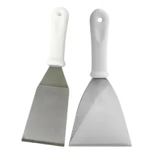Kit 2 Espátulas Curva E Reta Profissional Premium Chapeiro Cor Branco Foto mini 1