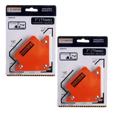 Kit 2 Esquadro Magnético 12kg Starfer 3 Pol. (75mm) Starfer Foto mini 1