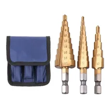 Kit 2 Esquadro Magnético 35kg + 3 Brocas Escalonadas Foto mini  2