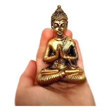 Kit 2 Estátuas Mini Buda Hindu Dourado Resina Atacado 8,5cm Foto mini 2