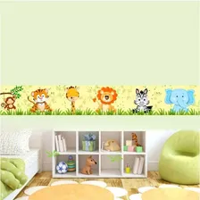 Kit 2 Faixas Decorativa Adesivo Border Infantil BebĂȘ Safari Cor Colorido Foto mini 2