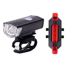 Kit 2 Farol Bike Frontal + 2 Pisca Traseiro Usb Recarregável Foto mini  3