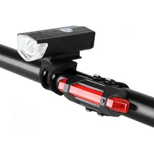 Kit 2 Farol Bike Frontal + 2 Pisca Traseiro Usb Recarregável Foto mini  2