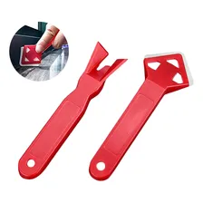 Kit 2 Ferramentas Raspador Calafetar Excesso Rejunte Piso Foto mini 1