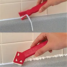 Kit 2 Ferramentas Raspador Calafetar Excesso Rejunte Piso Foto mini 3
