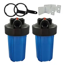 Kit 2 Filtro Big Blue Carcaça 10 Suporte Chave Alta Vazão Foto mini 1