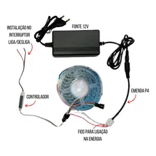 Kit 2 Fitas Led Efeito Sequencial Correr 12v Rolo 5m Modelo Foto mini 2
