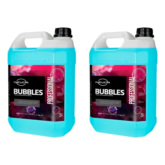 Kit 2 Fluidos Para Bolhas De Sabão Bubbles 5 Litros Nevoa Foto 1