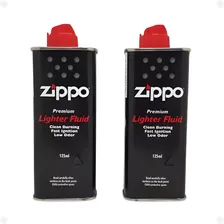 Kit 2 Fluidos Zippo Isqueiros 125ml Bom E Foto  mini 1