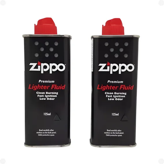 Kit 2 Fluidos Zippo Isqueiros 125ml Bom E Foto 1