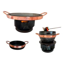 Kit 2 Fondue 1 De Carne 1 De Queijo 1,5 L E 37 Cm+frigideira Foto  mini 1