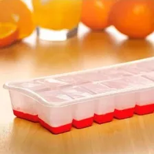 Kit 2 Formas De Gelo Flexivel Plastico Sanremo Cor Vermelho Foto mini  2