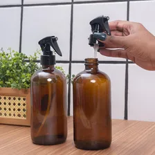 Kit 2 Frascos Vidro Âmbar Com Spray 480ml - Oikos Foto mini  3
