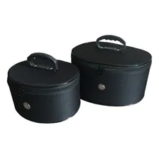 Kit 2 Frasqueira Maleta Necessaire Viagem Maquiagem Preta Cor Preto Foto mini 1
