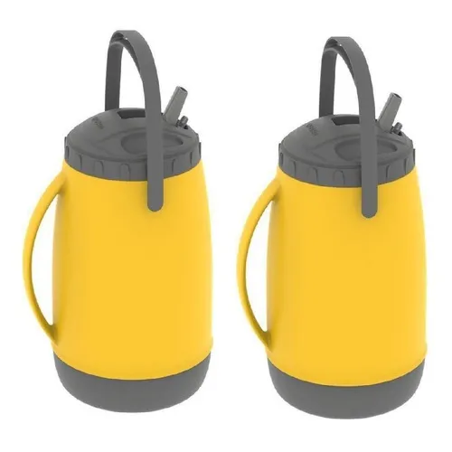 Kit 2 Garrafas Térmicas Atacama 2,5l Amarelo Soprano Foto 1