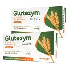 Kit 2 Glutezym Auxilia Na DigestĂŁo GlĂșten 20 Caps Maxinutri Sabor Sem Sabor Foto mini 1