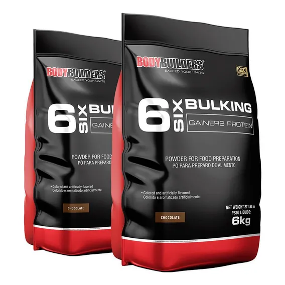 Kit 2 Hipercalórico 6 Six Bulking 6kg Foto 1