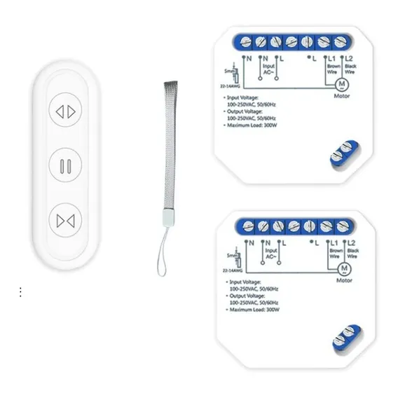 Kit 2 Interruptor Cortina Rf + Controle Remoto Alexa, Google Foto 1