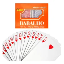 Kit 2 Jogo De Baralho Azul E Vermelho Dois Jogos Poker Truco Foto mini 1
