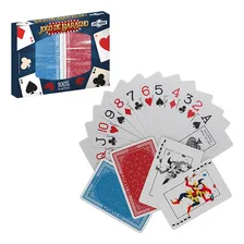 Kit 2 Jogo De Baralho Azul E Vermelho Dois Jogos Poker Truco Foto mini 3