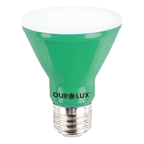 Kit 2 Lâmpadas Superled Par20 6w Luz Verde Ourolux Foto 1