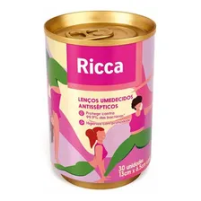 Kit 2 Latinhas Lenços Umedecidos Antisséptico 60un Ricca Foto mini 3
