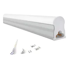 Kit 2 Led Tubular T5 30cm 6w C/ Calha Acoplada Completa Frio Luz Branco-frio 110v/220v Foto mini 4