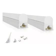 Kit 2 Led Tubular T8 120cm 20w C/ Calha Completa 6000k Luz Branco-frio 110v/220v Foto mini 1