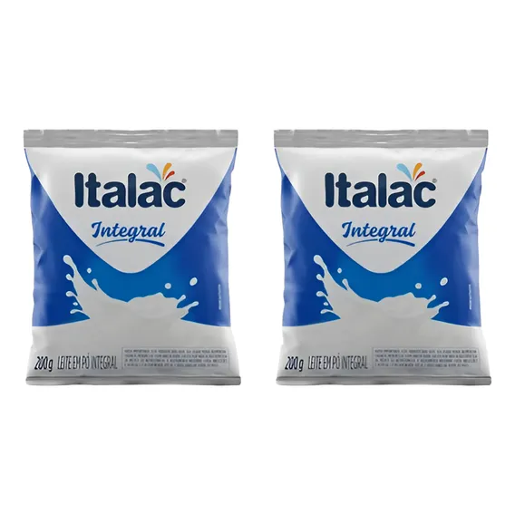 Kit 2 Leite Em Pó Italac Integral 200g Foto 1