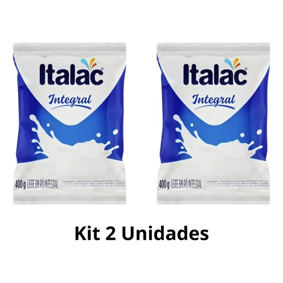 Kit 2 Leite Em P贸 Italac Integral 400g Foto 1