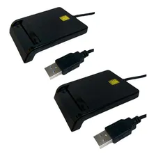Kit 2 Leitores De Cartão Inteligente Usb Certificado Digital Foto mini 1