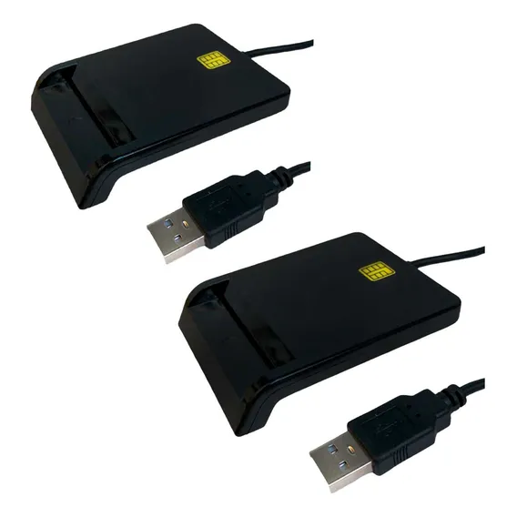 Kit 2 Leitores De Cartão Inteligente Usb Certificado Digital Foto 1