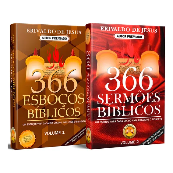 Kit 2 Livros 366 Esboços Bíblicos Volume 1 + Volume 2 Foto 1