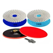 Kit 2 Lixas Diamantadas Polir Granito #50 E #100 + Suporte Quantidade de cascalhos 3 Foto mini 1