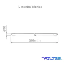 Kit 2 Lâmpada Led Tubular Volter 9w T5 55cm G5 Bivolt Branco Quente 3000k 950lm Foto mini 4