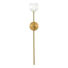 Kit 2 Luminaria Arandela De Parede Cristal Com Lampada Led Cor Dourado Foto mini 4