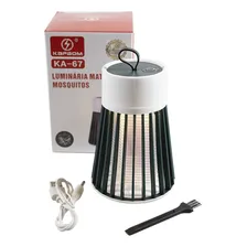 Kit 2 Luminária Elétrica Mata Mosquito Com Led Ka-67 Cor Branco Foto mini 4