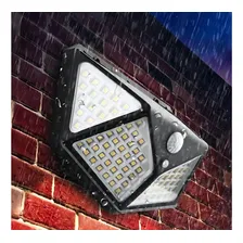 Kit 2 Luminaria Solar De Parede 100 Leds Sensor De Movimento Foto mini 3